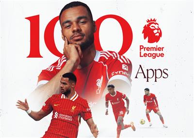 En una noche histórica, Gakpo jugó su partido número 100 en la Premier League con el Liverpool.