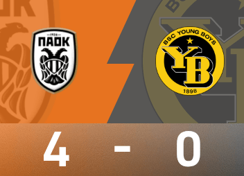 Informe del partido de la Europa League: Baba tiene 1 tiro y 1 pase, Salónica venció al Young Boys 4-0