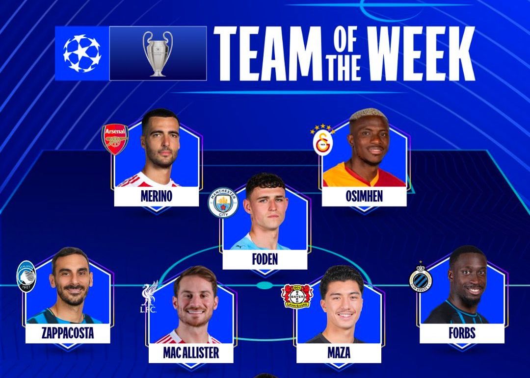 El mejor equipo en la cuarta ronda de la liga de Campeones: Neuer y Osimhen lideran el camino, Foden y McCain están incluidos